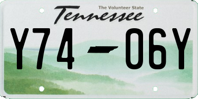 TN license plate Y7406Y