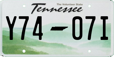 TN license plate Y7407I