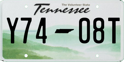 TN license plate Y7408T