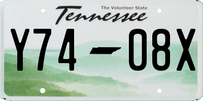 TN license plate Y7408X