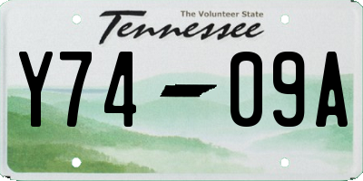 TN license plate Y7409A