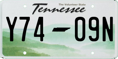 TN license plate Y7409N