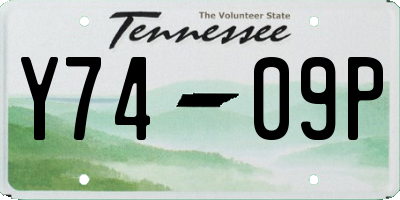 TN license plate Y7409P