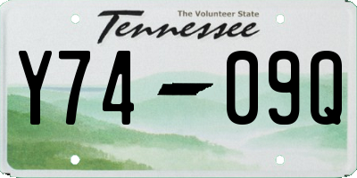 TN license plate Y7409Q