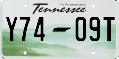 TN license plate Y7409T