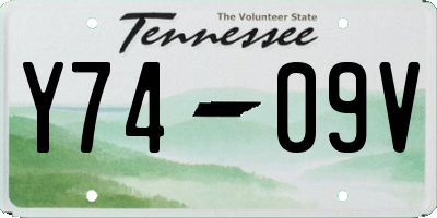 TN license plate Y7409V
