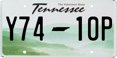 TN license plate Y7410P