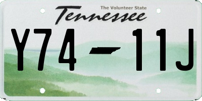 TN license plate Y7411J
