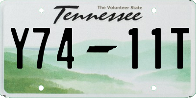 TN license plate Y7411T