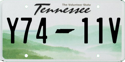 TN license plate Y7411V