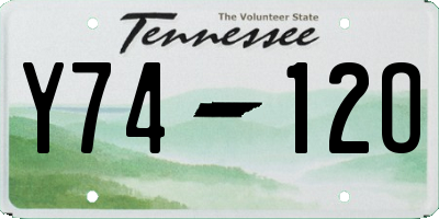 TN license plate Y7412O