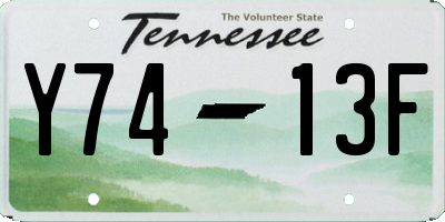 TN license plate Y7413F