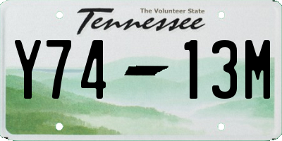 TN license plate Y7413M