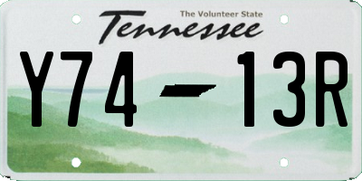 TN license plate Y7413R