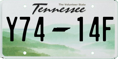 TN license plate Y7414F