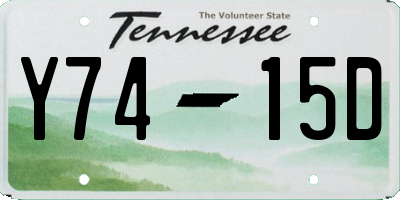TN license plate Y7415D
