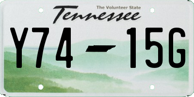 TN license plate Y7415G
