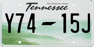 TN license plate Y7415J
