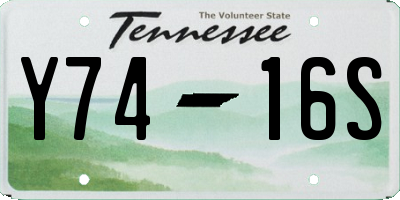 TN license plate Y7416S