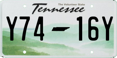 TN license plate Y7416Y