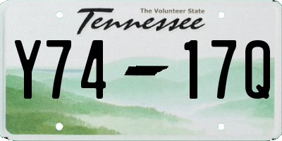 TN license plate Y7417Q