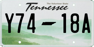 TN license plate Y7418A