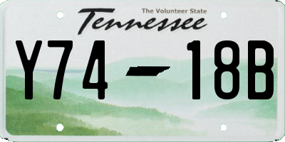 TN license plate Y7418B