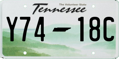 TN license plate Y7418C