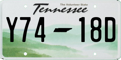 TN license plate Y7418D