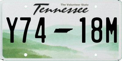TN license plate Y7418M