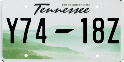 TN license plate Y7418Z