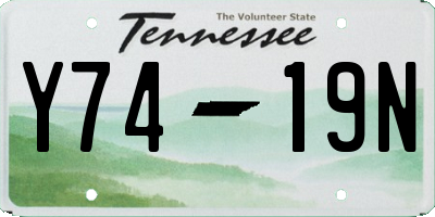 TN license plate Y7419N