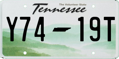TN license plate Y7419T