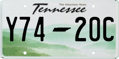 TN license plate Y7420C