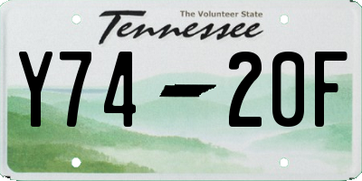 TN license plate Y7420F