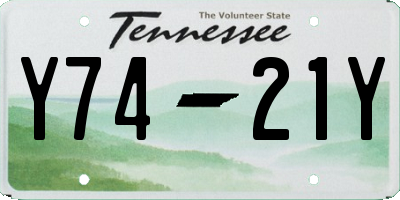 TN license plate Y7421Y