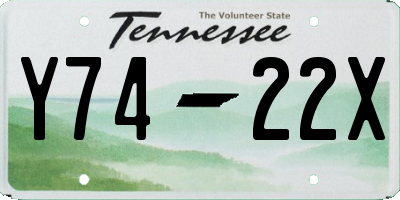 TN license plate Y7422X