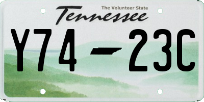TN license plate Y7423C