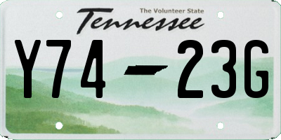 TN license plate Y7423G