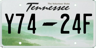 TN license plate Y7424F