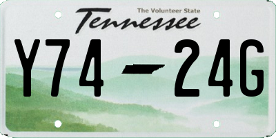 TN license plate Y7424G