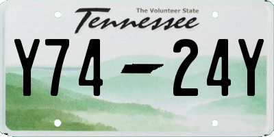 TN license plate Y7424Y