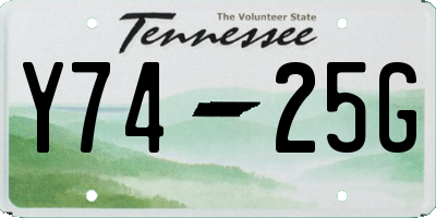 TN license plate Y7425G