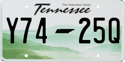 TN license plate Y7425Q