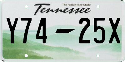 TN license plate Y7425X