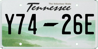 TN license plate Y7426E