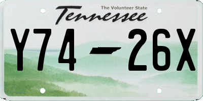 TN license plate Y7426X