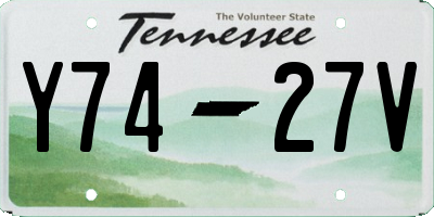 TN license plate Y7427V