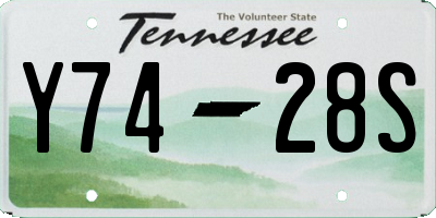 TN license plate Y7428S