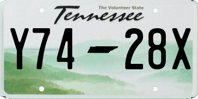 TN license plate Y7428X